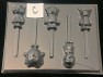 491sp Danny Tiger Friends Chocolate Candy Lollipop Mold FACTORY SECOND